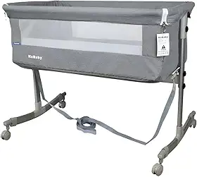 Berço Portátil Sleep 3 em 1 Moisés Co-bed Acopla na Cama - Cinza Kababy