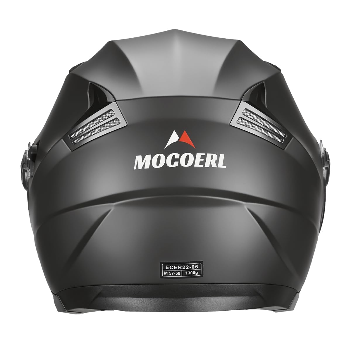 MOCOERL Cascos Jet para Hombre y Mujer Casco de Motocicleta Casco Scooter Doble Visera Homologación ECE2206 Negro Adulto Vintage 3/4 Casco