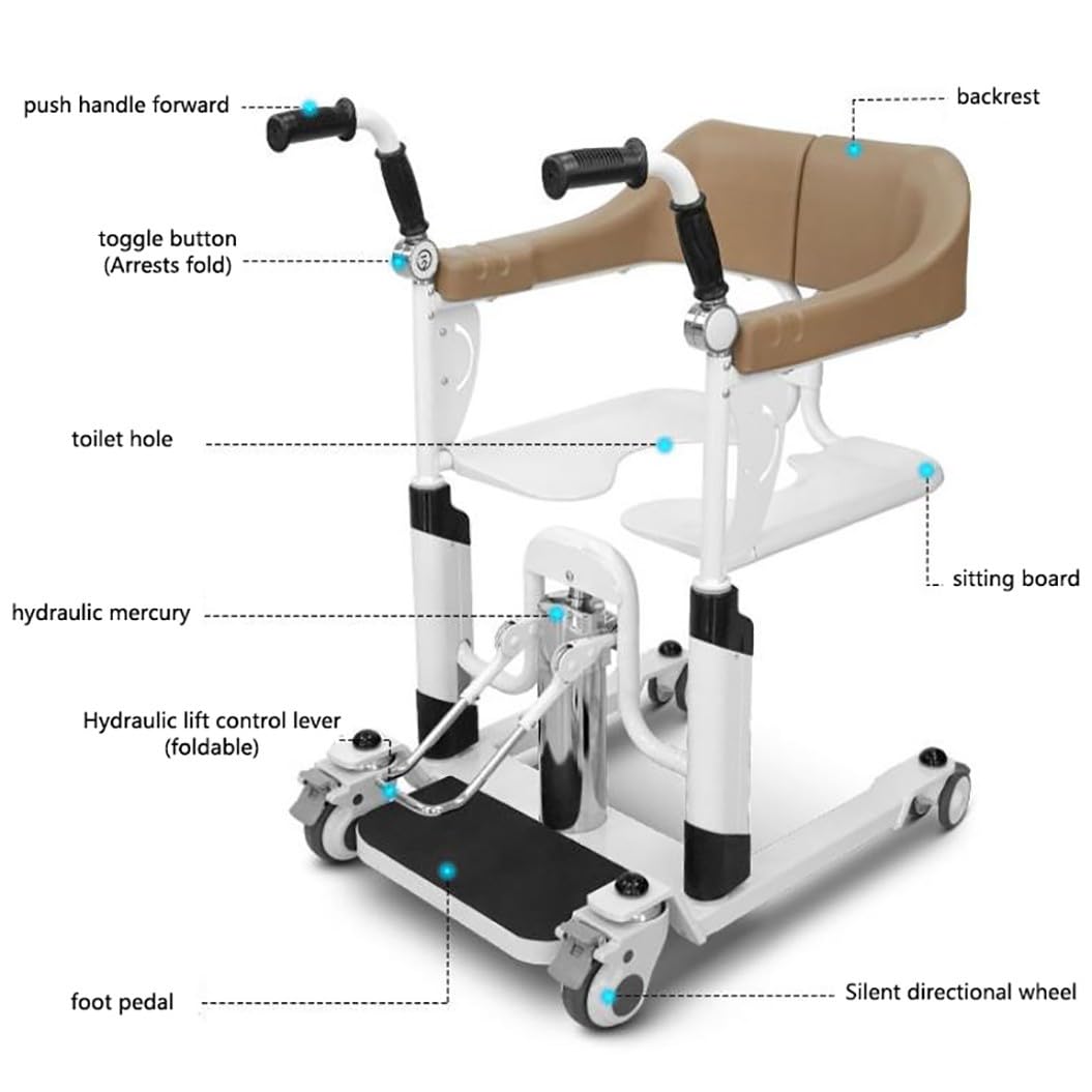 Wózek do przenoszenia pacjenta, podnośnik pacjenta, hydrauliczny podnośnik pacjenta do domu, podnośnik pacjenta do domu, przenośny podnośnik do przenoszenia fotela mobilnego A