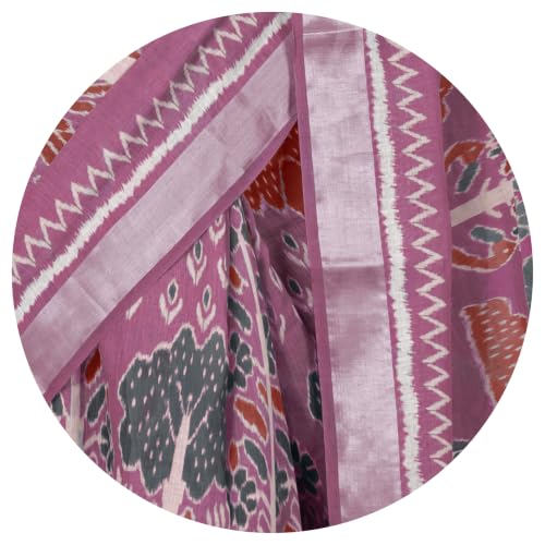 Image of MIRCHI FASHION Saree for Woman Cotton Blend Printed | Traditional Ethnic Sari for Ceremonial Use and Farewell with Blouse Piece