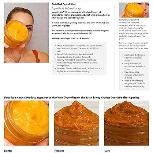 4 Fl. Oz. Arista Pumpkin Enzyme Mask - Exfoliating Mask For Uneven Tone, Fine Lines And Dullness. Clarifying Mask. #TOP5