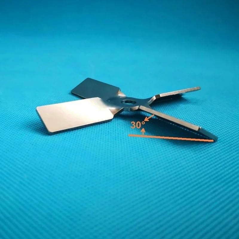 Hélice de cuchilla mezcladora de laboratorio de acero inoxidable 304, cuchilla cruzada de 4 cm a 10 cm con cuatro cuchillas for equipo mezclador(6cm 30degree angle)