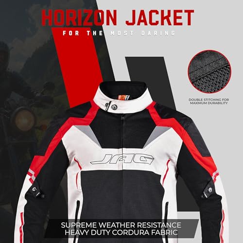 Image of J.A.G. JAG Mesh Motorcycle Jacket-Biker Jacket-CE Armored Motorbike Jacket Men-High Visibility Breathable Riding Jacket