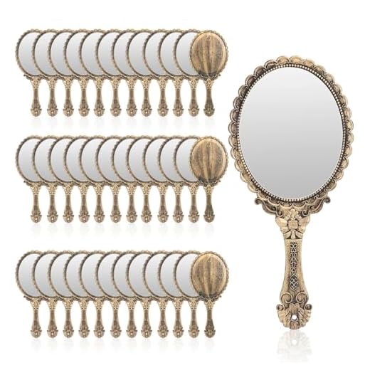 YUSONG Handheld Vintage Makeup Mirror