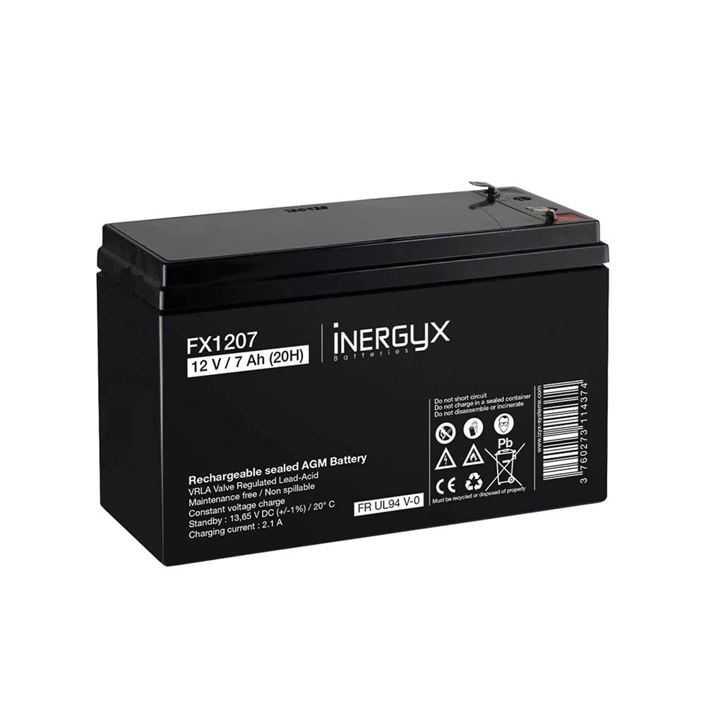 batterie rechargeable - vrla - 12 volts - 0.8 ah - fr ul94 v-0 - izix fx1207