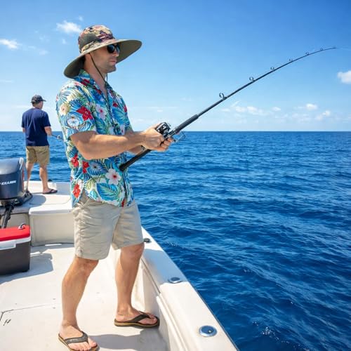 Image of Wide Brim Sun Hat for Men Women UV Protection Ventilated Summer Hats for Fishing Hiking Garden Beach