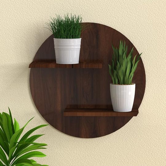 Solid Star Wooden Wall Shelf Hanging Shelves Wall Art Stylish Home & Office Decor Engineered Wood Wall Storage Mounted Wooden Display Shelf Living Room (Style 5)-image-16