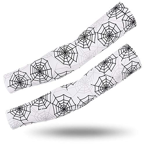 腕カバー アームカバー 滑り止め UVカット 日焼け止め アームスリーブ 全20色 無地/迷彩 冷感 吸汗速乾 夏スポーツ 登山 釣り サイクル 野球 ゴルフ 作業等の暑さ対策 紫外線対策に 男女兼用 日本語説明書付き 1ペア-蜘蛛の巣-白, XL 腕カバー アームカバー 滑り止め UVカット 日焼け止め アームスリーブ 全20色 無地/迷彩 冷感 吸汗速乾 夏スポーツ 登山 釣り サイクル 野球 ゴルフ 作業等の暑さ対策 紫外線対策に 男女兼用 日本語説明書付き 1ペア-蜘蛛の巣-白, XL