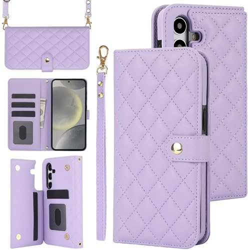 For Galaxy A16/A26/A17�P�[�X�蒠�^�V�����_�[ �΂ߊ|���J�[�h���[ �w�ʐ܂��ݎ� �X�^���h�@�\�X�}�z�P�[�X�yMYH�z�M�����N�V�[A16/A26/A17 PU���U�[�y�ʐl�C�j�� ���� �w��h�~ �ϏՌ� �����h�~���S�ی�n���h�X�g���b�v