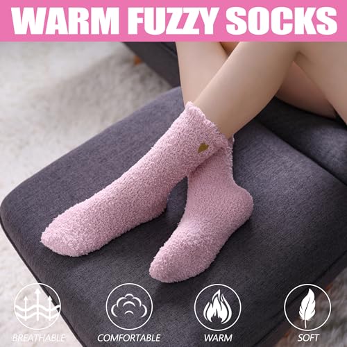 Image of ZaYang Womens Fuzzy Slipper Socks Cute Animal Soft Warm Winter Microfiber Sleeping Socks