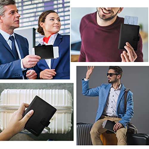 Passport Holder Passport Wallet Covers - Passport And Vaccine Card Holder Combo Genuine Leather Rfid Blocking Leather Passport Case With Coin Zipper Slot For Women And Men #TOP5