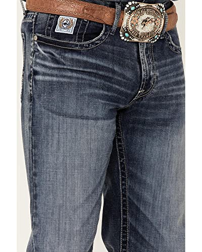 Cinch Men's White Label Medium Stonewash Performance Stretch Relaxed Straight - Mb928340452