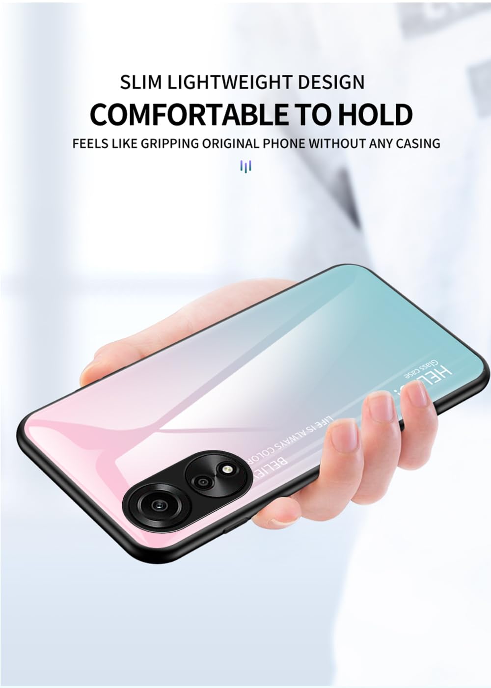 DESSEN Silicone Coque Pour Oppo A78 4G, Étui En TPU Souple Ultra