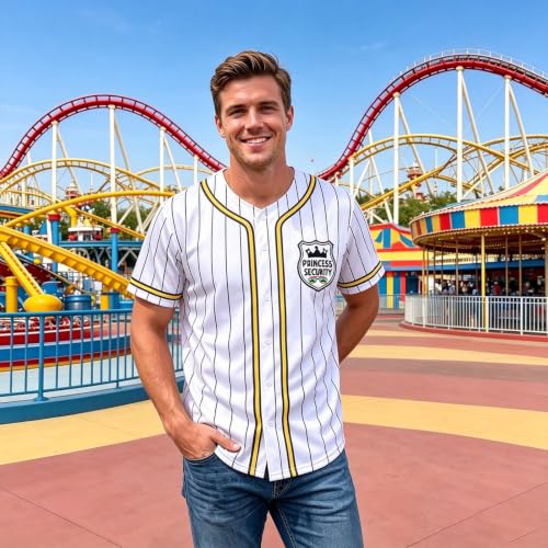 Camiseta con botones estampada Princess Security para hombre miniatura 3