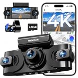 FREEXAR 4K 360° Dash Cam with 128GB Card, 4-Channel Dash Camera for Cars