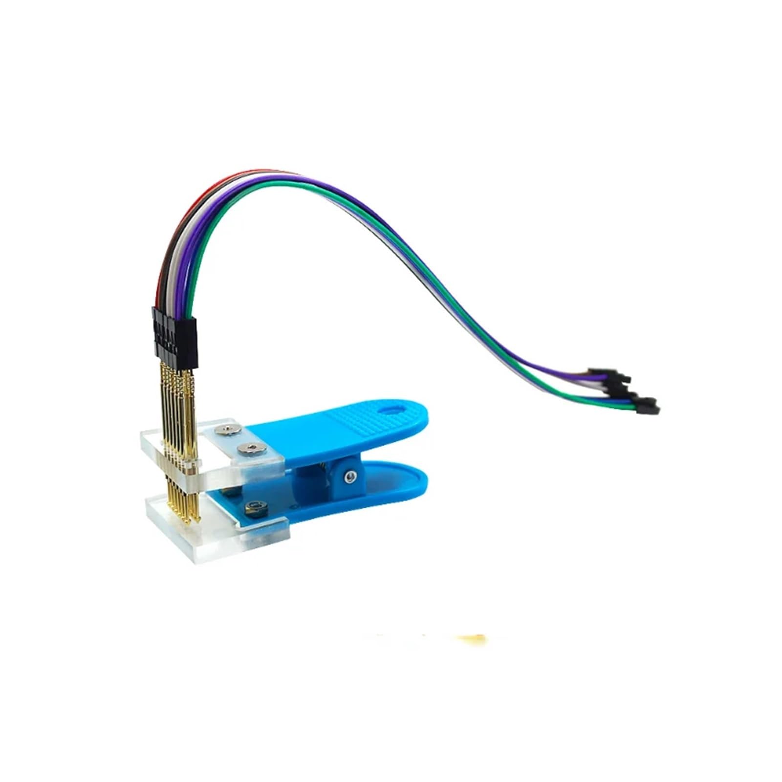 VNJUGF Pozłacane 3P 4P 5P 6P 7P 8P 9P 10P Narzędzie do zaciskania sondy PCB Program do pobrania Burn 2.54mm Pin Pitch Clamp Fixture wanglan(2.54mm 1x9Pin)