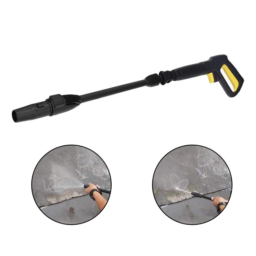 Pistolet Pulvérisateur Haute Pression Pour Karcher K2 à K7 - Avec Rallonge 47 Cm - 150 Bars - Noir ABS