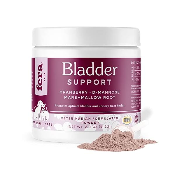 Fera Pet Organics – Bladder Support Cat and Dog Supplement, Urinary Tract and Kidney Health Supplement with Organic Cranberry, D Mannose, Marshmallow Root, Astragalus Root, and Stinging Nettle Root Fera Pet Organics – Bladder Support Cat and Dog Supplement, Urinary Tract and Kidney Health Supplement with Organic Cranberry, D Mannose, Marshmallow Root, Astragalus Root, and Stinging Nettle Root