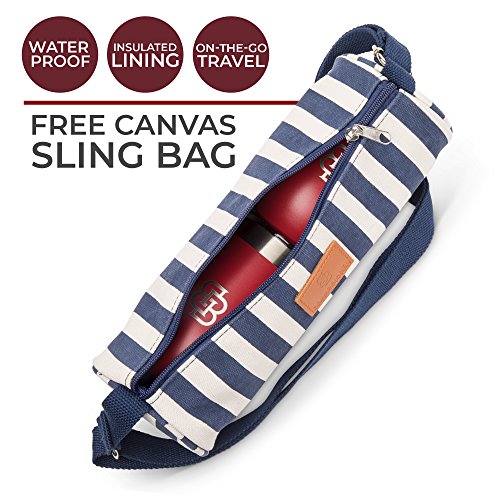 Wine Tumbler With Lid Insulated Set Of 2 - Perfect Glft For Women Or Men. Includes Portable Durable Tote For Boating, Beach, Travel Designed By Bruno Bianci #TOP6