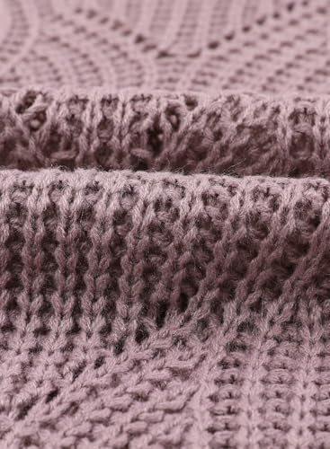 Image of Dokotoo Womens Sweaters 2026 Crewneck Cute Elegant Soft Long Sleeve Hollow Cable Knit Pullover Tops