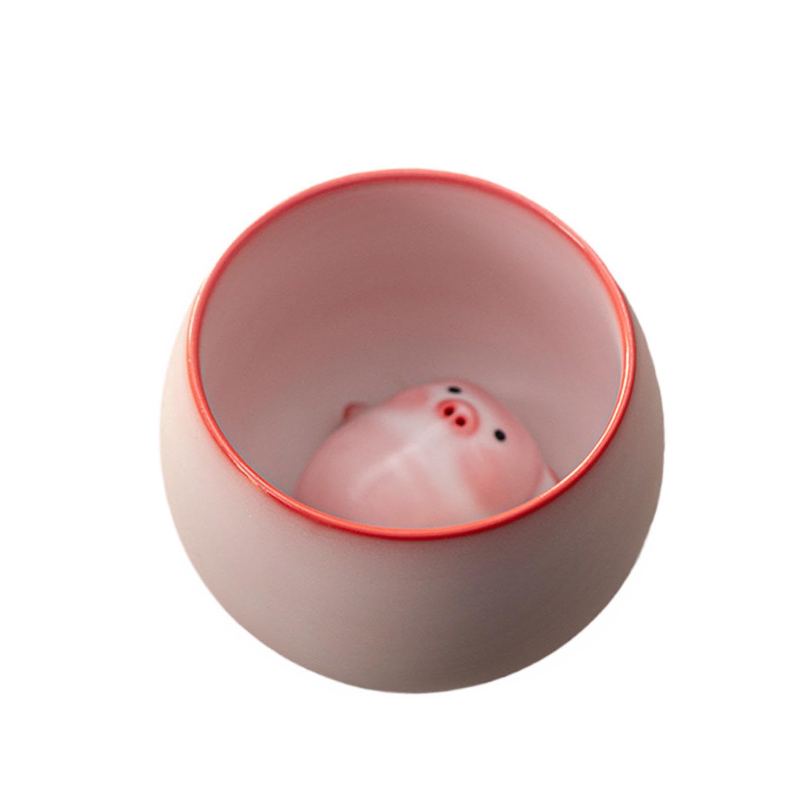 Tasse à thé pour collection cadeau originale avec figurine de cochon zen