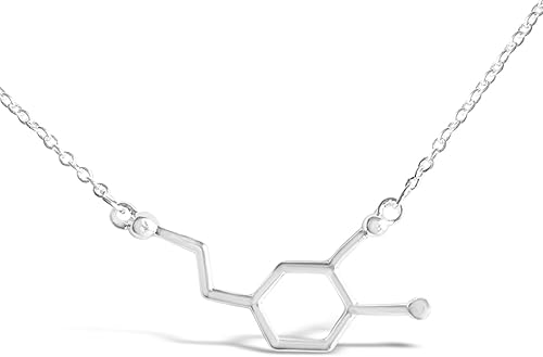 Miniatura 1 de Rosa Vila - Collar de molécula de dopamina para un buen comienzo del año nuevo ideal para regalos de química regalos de biología regalos de