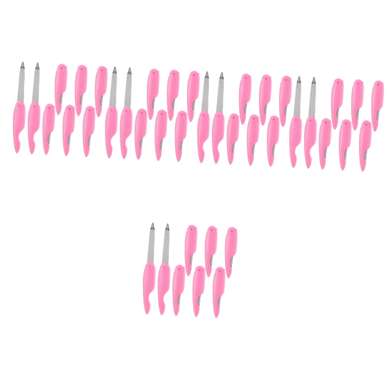 minkissy 40piezas Uñas Plegables De Manicura Doble Cara Para Uñas De y Pies De Metal Reutilizable Para Acabado y Pulido De