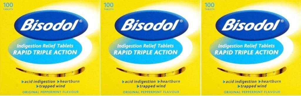 Bisodol Indigestion Relief Tablets 100 x 3 Packs