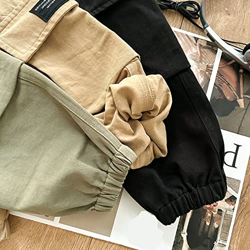 Boys Girls Baggy Cargo Pants Toddler Elastic Waist Active Jogger Pants Kids Casual Street Hip Hop Trousers Multi Pockets3