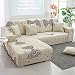 Sofabezug Schleife Beigebraun Sofaüberwurf Stretch Couch überwurf Elasthan Universal Sofahusse Moderne Anti-Haar Couch überzug Antirutsch Sofa überzug 4 Sitzer