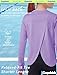 Gogokids Girls Long Sleeve Athletic Shirt, Breathable Cotton Activewear Top with Stretch, Split Back & Thumbholes, Deep Purple, 130, 7-8 Years