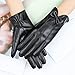 Women'S Lace Embroidery Gloves, Fleece Lined Fashion Driving Handwear,Black,One Size