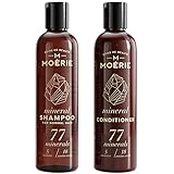 MOERIE Shampoo Set 2-teilig - Haarwachstum Shampoo & Conditioner gegen Haarausfall - Natürliches Haarwachstum beschleunigen - Veganes Haarwuchsmittel Frauen & Männer - Mineralien, Biotin & Coffein