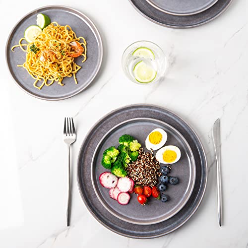 Amorarc Dinner Plates Set Of 6, 10.75 Inch Reactive Glaze Ceramic Plates Set, Microwave, Dishwasher Safe, Scratch Resistant, Modern Large Dinnerware Dishes Set Kitchen Stoneware Plates #TOP4