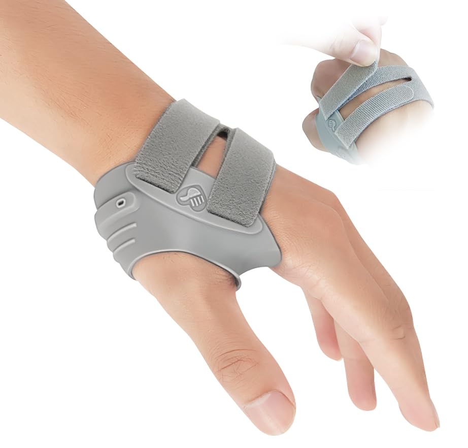 Kiaxffy CMC Orthese Daumensattelgelenk Daumenbandage Daumenorthese Bei Arthrose Daumenbasis Gelenkinstabilität Sehnenscheidenentzündung und Daumens Positionieren zur Schmerzlinderung (Linke Hand M)