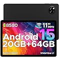 DOOGEE Tab A9+ Tablet 11 Pollici Android 15, 20(4+16) GB RAM+64GB ROM/2TB TF, Tablet PC Con WiFi 5, 8580mAh Batteria, Octa-core, Widevine L1, 13MP+5MP, 1280 * 800 HD, Bluetooth 5.0, OTG, GPS - Nero