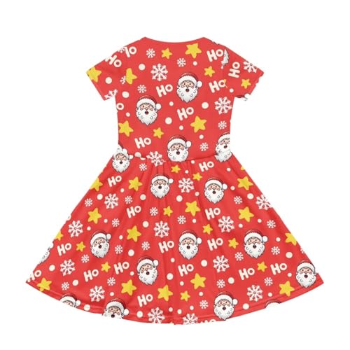Image of Short Sleeve Dress for Girls with Pockets Cute Toddler Girl Clothes Summer 2-12