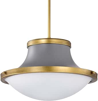 Nuvo Lafayette - 1 Light Pendant in Contemporary Style-11.25 Inches Tall and 18 Inches Wide-Matte Gray Finish -Traditional