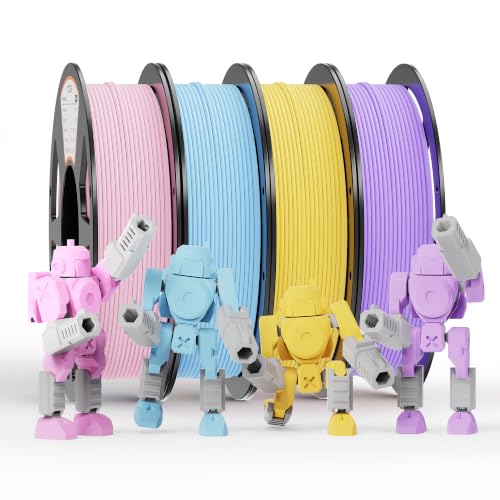 Image of YOOPAI Matte PLA+ Filament 1.75mm, 250g Starter Color Bundle, 4 Rolls