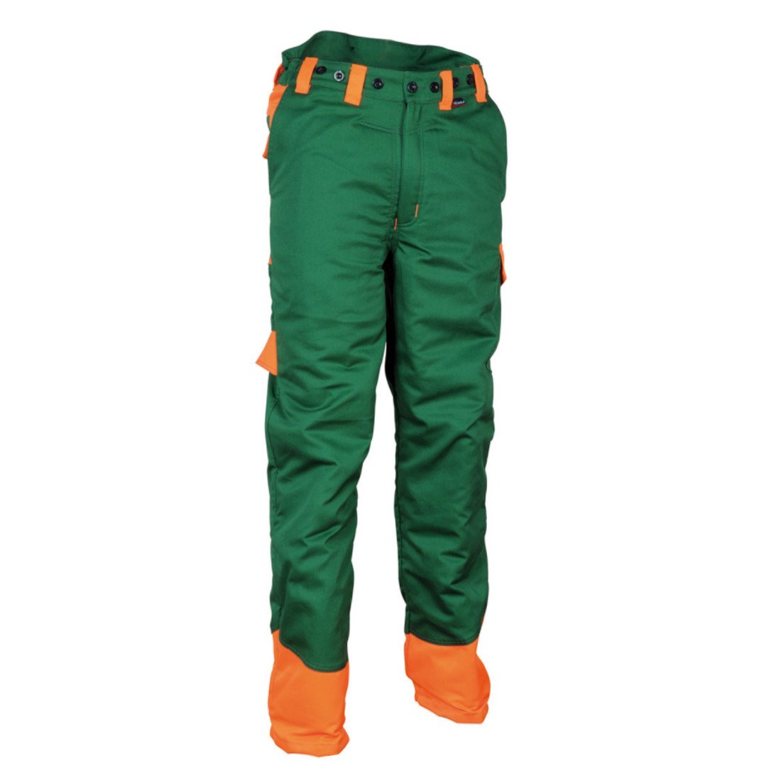 'Cofra v491 – 0 de 08.z/3 – Pantalón de trabajo "Chain Stop, Verde/Naranja, M