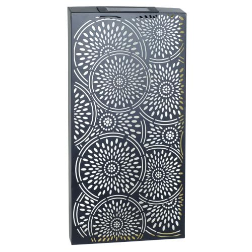 Betley Butterfly Moroccan Style Solar Wall Panel, 30cm x 70cm, Hand Crafted Metal Decorative Light,...