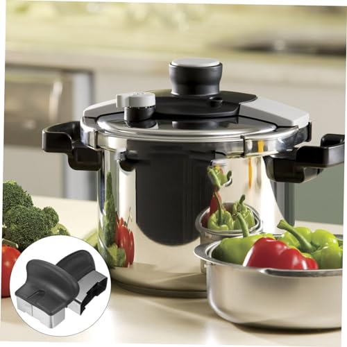 Alipis 2pcs Cubiertas de mango para ollas y sartenes, mango lateral para olla a presión, repuesto para partes de olla a presión miniatura 6