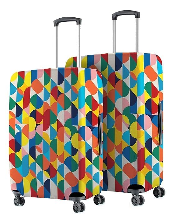 Image of Printed Travel Luggage Cover for Suitcase - Stretchable & Scratchproof Trolley Bag Protector