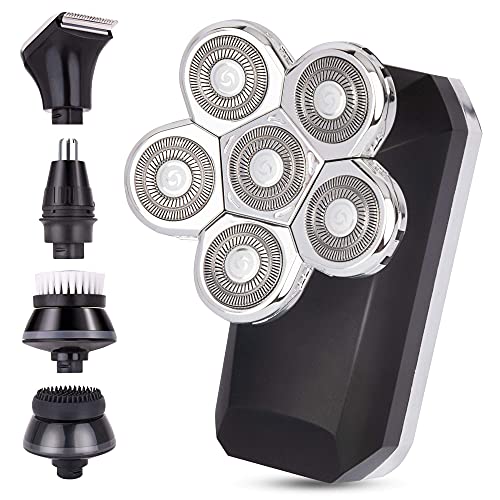 Head Shaver for Bald Men, Upgrade 6D Razors, Upgrade Shaver for Men - Bald Head Shaver Grooming Kit- Multifunctional Electric Shavers- Wet & Dry Razor- Cordless Waterproof Beard Trimmer