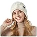 Ear Protection Slouchy Beanie Hats Women Chunky Knitted Skull Ski Cap Warm Thicken Soft Outdoor Fashion Beanie Beanie White