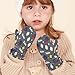 Fashion Baseball Gray cute girls waterproof mittens toddler gloves guantes de invierno para ninos 2-4 Y
