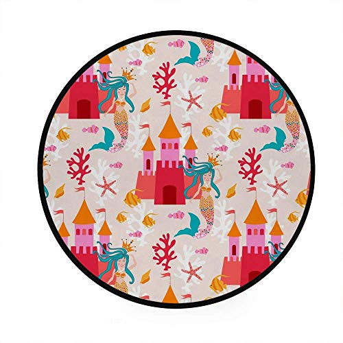 Tapis de jeu rond antidérapant résistant à l'eau pour salon moderne - 2