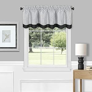 Achim Home Furnishings Westport Valance 58 x 14 BlackWhite