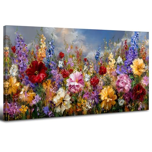 Tableau de fleurs sauvages aquarelle art moderne de haute qualité