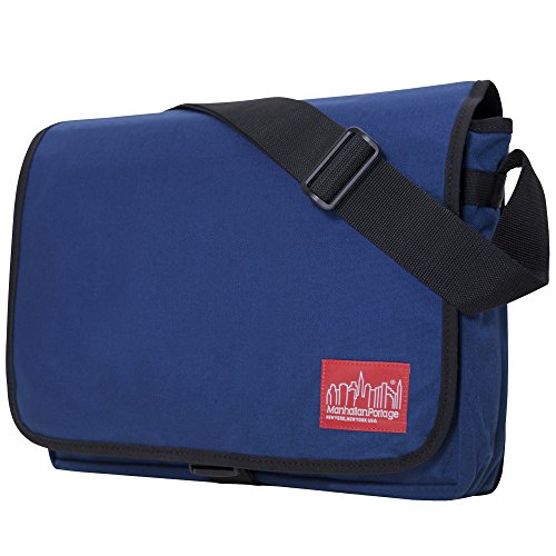 Manhattan Portage Deluxe Computer Bag, 15-Inch (MD) with Adjustable Strap Water Resistant Coating Zippered Compartment 1000D Cordura® for Work And Travel (Navy)